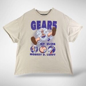 One Piece Gear 5 Luffy Anime T Shirt Mens 2XL Ripple Junction Graphic Tee